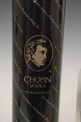 Lot 842 - Smirnoff blue label vodka, and Chopin Polmos Polish vodka