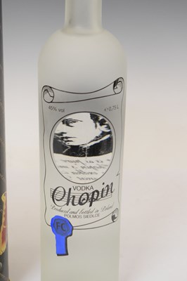 Lot 842 - Smirnoff blue label vodka, and Chopin Polmos Polish vodka