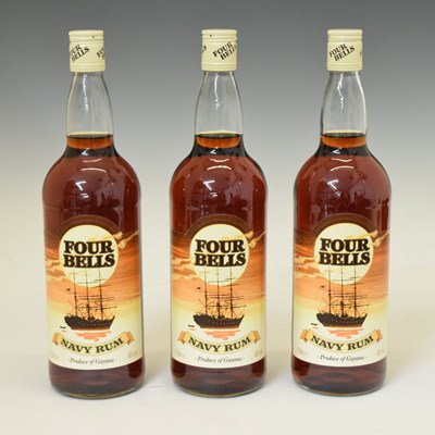 Lot 843 - Four Bells Guyana Navy Rum, 3 x 1 litre bottles