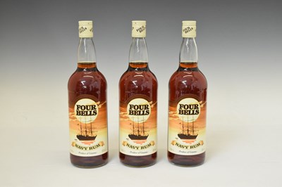 Lot 843 - Four Bells Guyana Navy Rum, 3 x 1 litre bottles