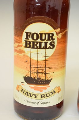 Lot 843 - Four Bells Guyana Navy Rum, 3 x 1 litre bottles