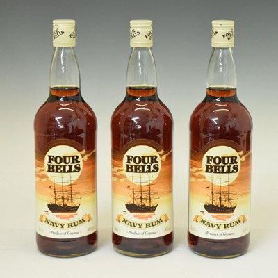 Lot 844 - Four Bells Guyana Navy Rum, 3 x 1 litre bottles