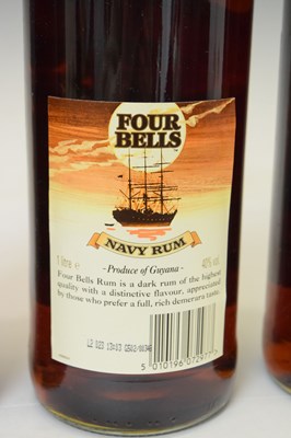 Lot 844 - Four Bells Guyana Navy Rum, 3 x 1 litre bottles