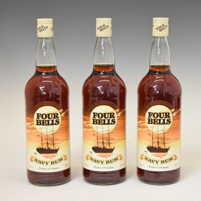 Lot 845 - Four Bells Guyana Navy Rum, 3 x 1 litre bottles