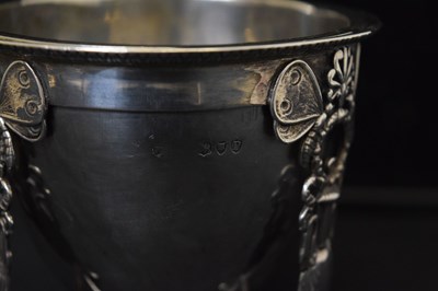 Lot 189 - French white metal classical-style footed stand fitted with a Victorian silver bowl, etc