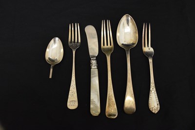 Lot 189 - French white metal classical-style footed stand fitted with a Victorian silver bowl, etc