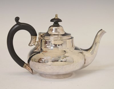 Lot 240 - George VI silver 'Bachelor' teapot