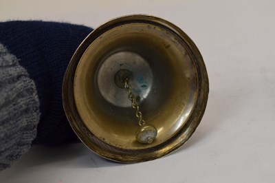 Lot 202 - Victorian silver goblet and a Continental white metal bell