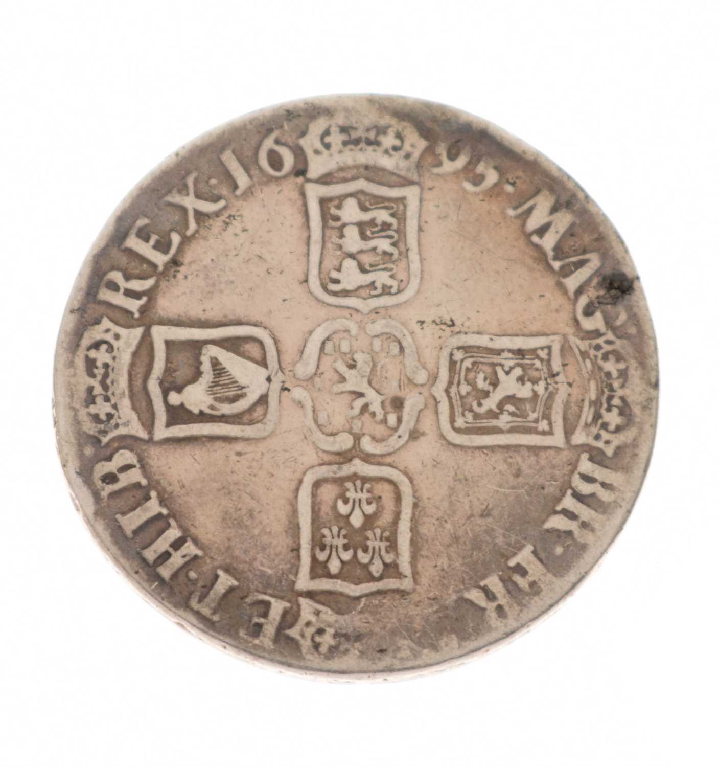 Lot 275 - William III silver crown , 1695