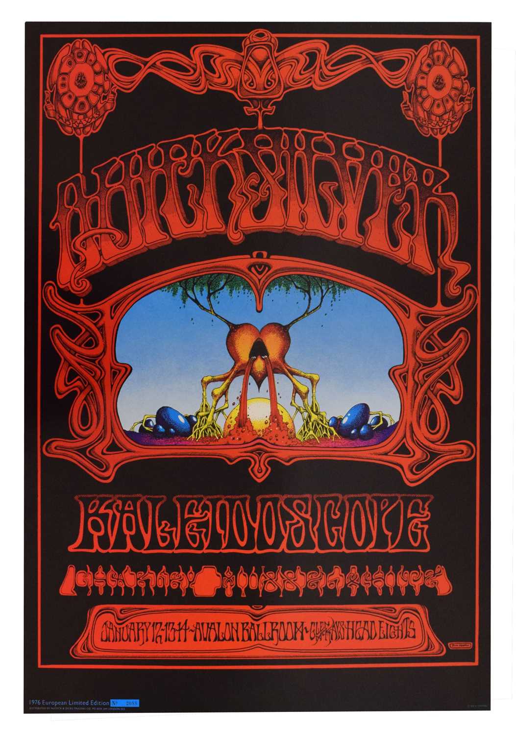 Lot 763 - Rick Griffin (American, 1944-91) – Quicksilver/Kaleidoscope/Avalon Ballroom Gig poster