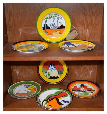 Lot 314 - Clarice Cliff limited edition - Seven  'Bizarre World of Clarice Cliff' plates