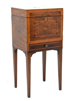 Lot 458 - Early 19th century inlaid mahogany cellaret