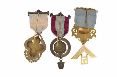 Lot 306 - Masonic Interest - Haven of Peace Lodge No.4385 9ct gold Masonic jewel, etc