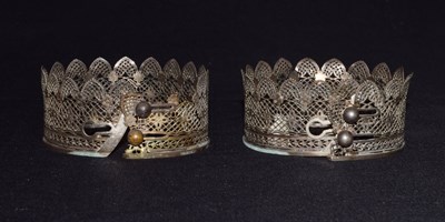 Lot 71 - Pair of Victorian filigree bangles