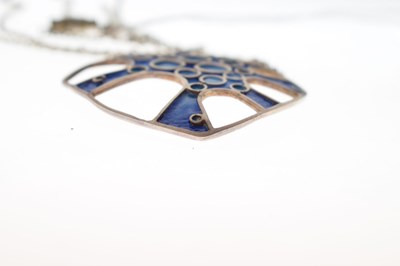 Lot 48 - Norman Grant - Silver and enamel pendant