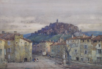 Lot 308 - Albert Moulton Foweraker (1873-1942) - Watercolour - Spanish Hill Town