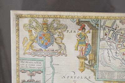 Lot 280 - Speed (John), 17th century hand coloured engraved map of 'Suffolke (Suffolk)