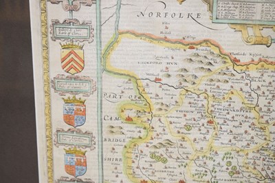 Lot 280 - Speed (John), 17th century hand coloured engraved map of 'Suffolke (Suffolk)