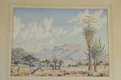 Lot 382 - Johannes G. Borman (1912 - 1981) - Watercolour - South African landscape