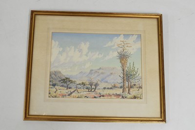 Lot 382 - Johannes G. Borman (1912 - 1981) - Watercolour - South African landscape