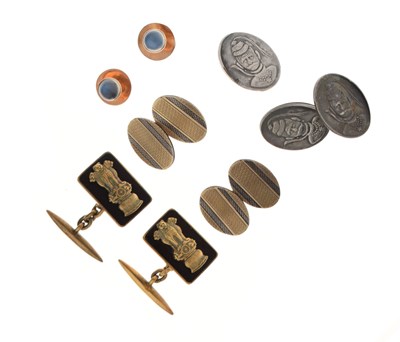 Lot 89 - Three pairs of cufflinks