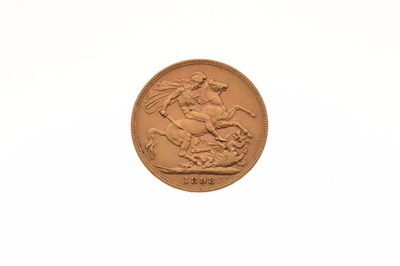 Lot 156 - Victorian gold sovereign, 1898