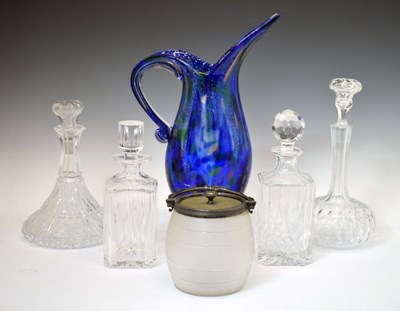 Lot 795 - Large art glass jug, etc