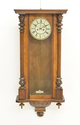 Lot 729 - Twin weight-driven mahogany cased Vienna wall clock