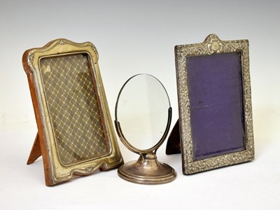 Lot 190 - Three silver table-top photo frames