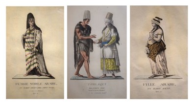 Lot 553 - Three mid 19th Century French hand-coloured engravings