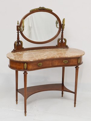 Lot 692 - Early 20th century French gilt metal mounted dressing table