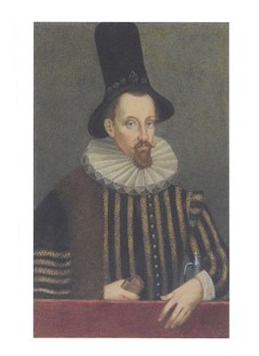 Lot 617 - 19th century English School - Watercolour - Portrait of James I