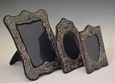 Lot 177 - Three silver-mounted photo frames