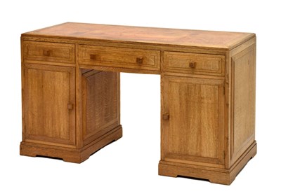 Lot 385 - Brynmawr oak twin pedestal desk