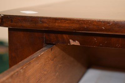 Lot 690 - Mahogany two-drawer side table