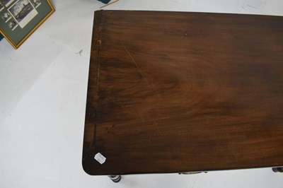 Lot 690 - Mahogany two-drawer side table