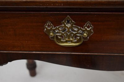 Lot 690 - Mahogany two-drawer side table