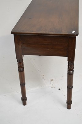 Lot 690 - Mahogany two-drawer side table