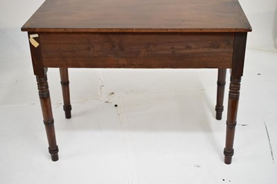 Lot 690 - Mahogany two-drawer side table