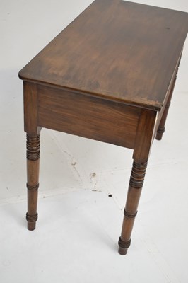 Lot 690 - Mahogany two-drawer side table