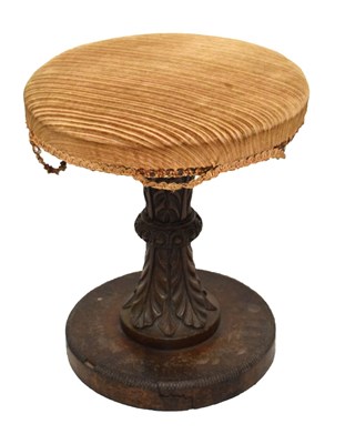 Lot 427 - Leaf-carved circular stool