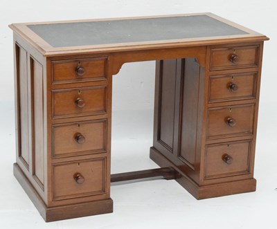 Lot 691 - Late 19th century mahogany twin pedestal desk