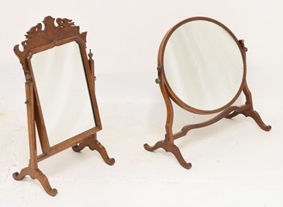 Lot 694 - Two early 19th century mahogany swing dressing mirrors