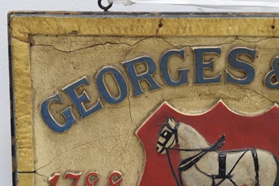 Lot 386 - Late 19th century advertising sign - Georges & Co, Pale and Mild Ale