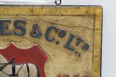 Lot 386 - Late 19th century advertising sign - Georges & Co, Pale and Mild Ale