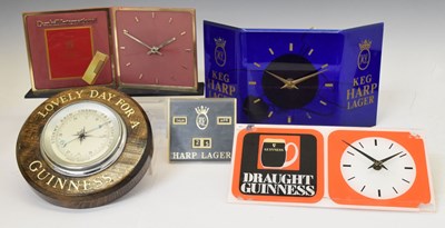 Lot 388 - Advertising Clocks - Dunhill International, Keg Harp Larger, Draught Guinness, etc