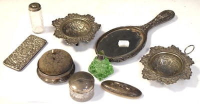 Lot 153 - Group of silver and white metal including two Indian dishes