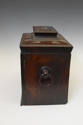 Lot 365 - Victorian mother-of-pearl inlaid rosewood sewing cabinet