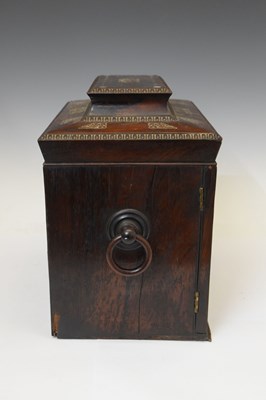 Lot 365 - Victorian mother-of-pearl inlaid rosewood sewing cabinet