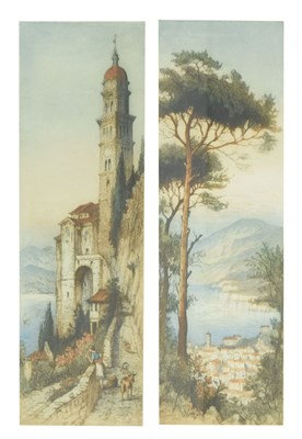 Lot 626 - After James Alphege Brewer- Pair of coloured engravings from 'The Italian Lakes' series